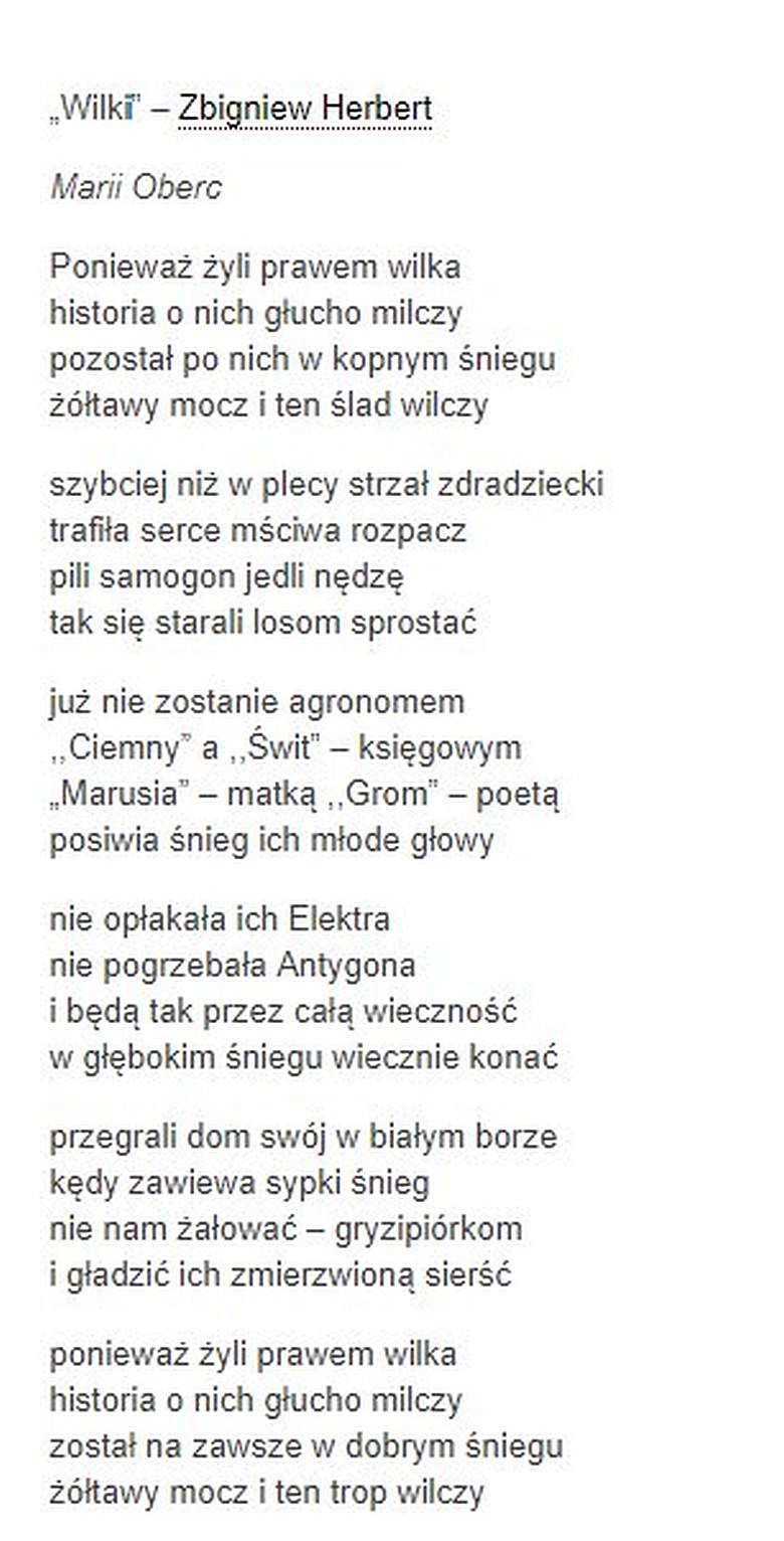Zbigniew Herbert WILKI