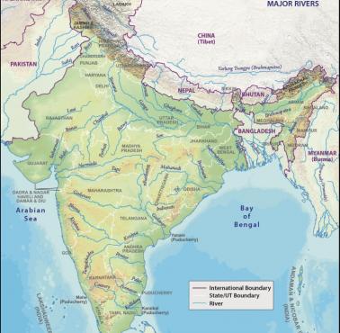 Największe rzeki Indii