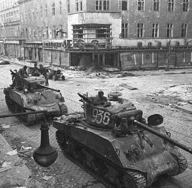 Amerykańskie czołgi Sherman M4A2 w służbie sowieckiej, Wiedeń 1945