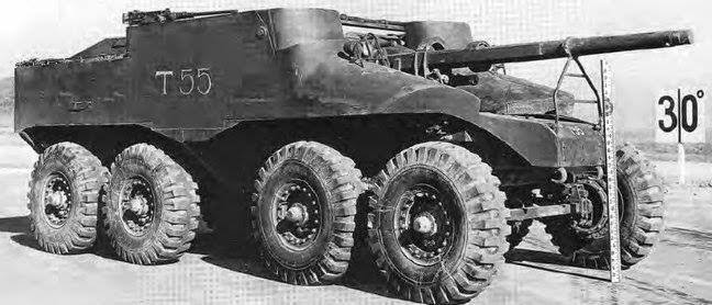 T55E1 Gun Motor Carriage - prototypowy amerykański niszczyciel czołgów na podwoziu kołowym