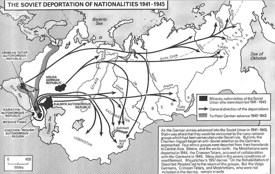 Deportacje w ZSRR w latach 1941-45 (bez uwzględnienia Polski)