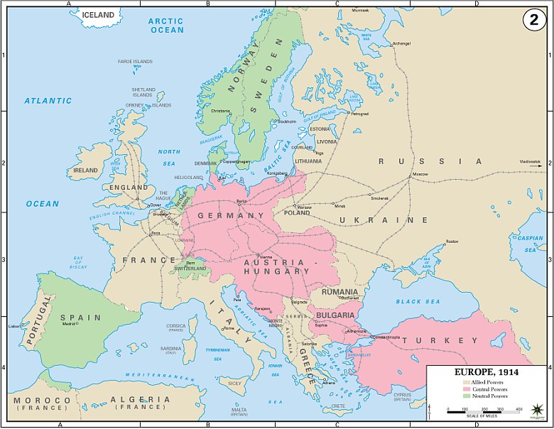 Europejskie sojusze w 1914 roku