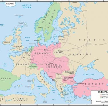 Europejskie sojusze w 1914 roku