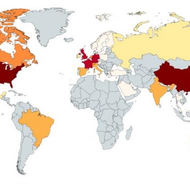 Lokalizacje firm na globalnej liście Fortune 500, 2020