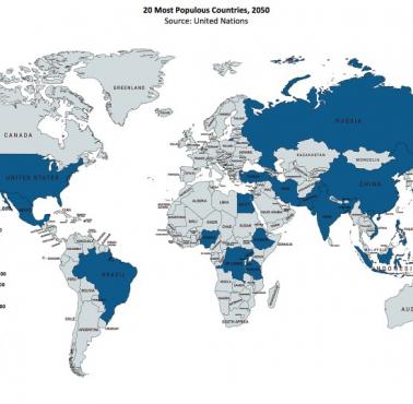 20 najbardziej zaludnionych krajów świata w 2050 roku