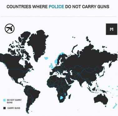 Kraje, w których policjanci nie noszą broni palnej