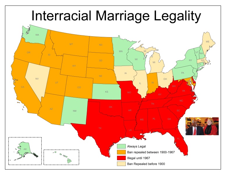 Kiedy małżeństwo międzyrasowe stało się legalne w każdym stanie USA?