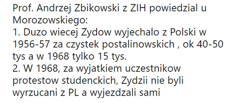 Prof. Andrzej Żbikowski w 1968, za wyjątkiem uczestników protestów studenckich ...