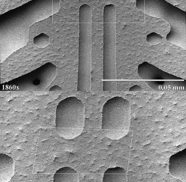 Skanowanie płatka śniegu za pomocą mikroskopu elektronowego