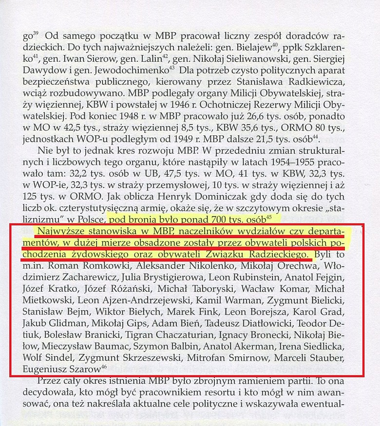 Najwyższe stanowiska w MBP, naczelników wydziałów czy departamentów, w dużej mierze obsadzone zostały przez obywateli ....