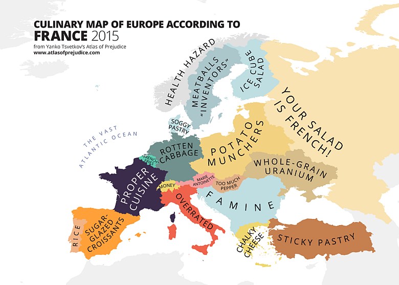 Kulinarna mapa Europy według Francuzów