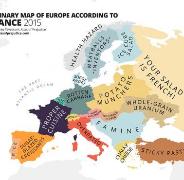 Kulinarna mapa Europy według Francuzów