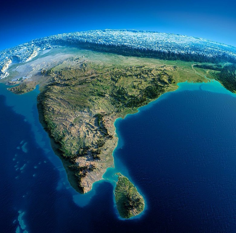 Reliefowa mapa Indii