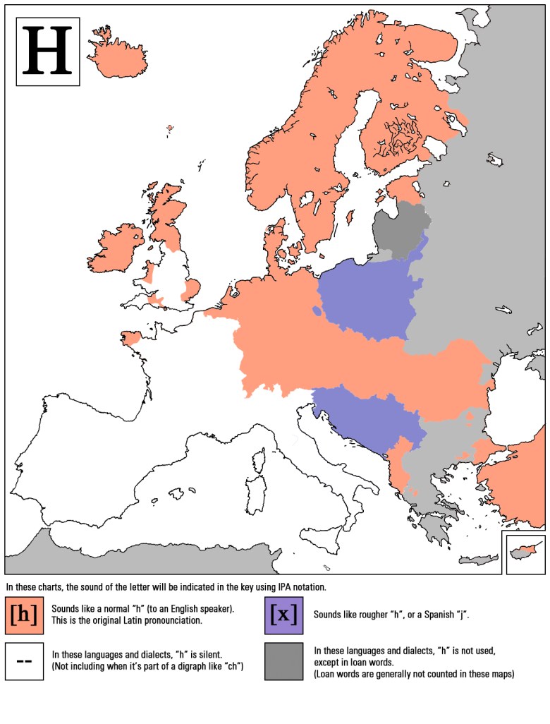 Dźwięk H w różnych językach europejskich