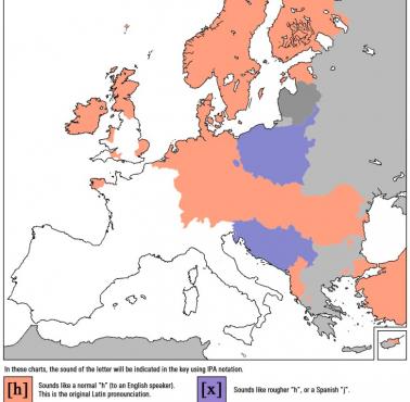 Dźwięk "H" w różnych językach europejskich