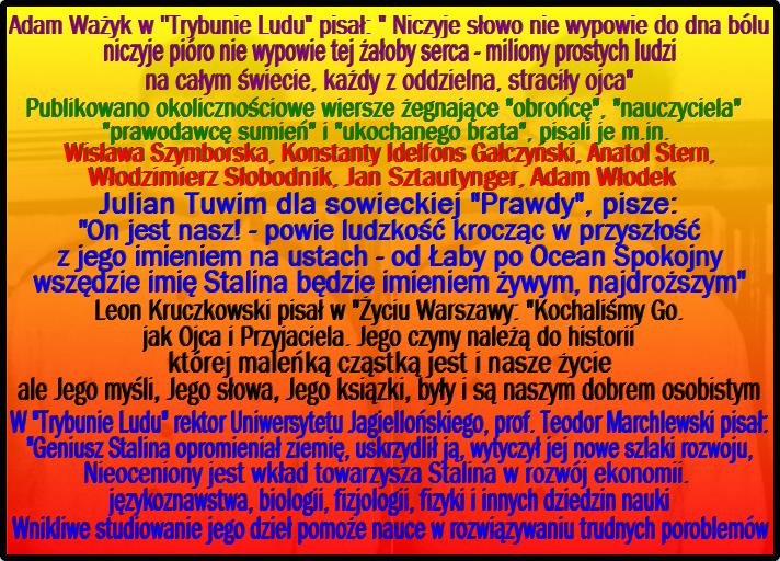 Józef Stalin, największy zbrodniarz świata zmarł 5 marca 1953 roku