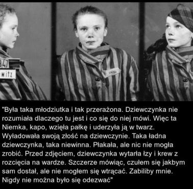 12.3.1943 w niemieckim obozie koncentracyjnym w Auschwitz Niemcy zamordowali 14-letnią Czesławę Kwokę ...