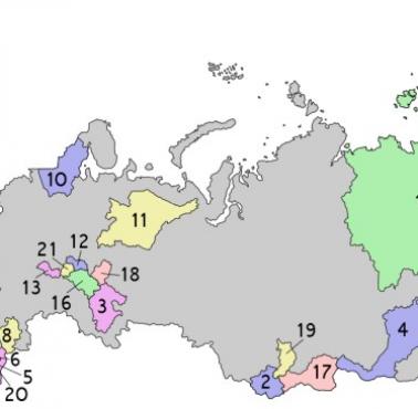 Mapa republik Federacji Rosyjskiej