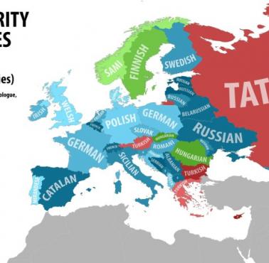 Największe mniejszości w poszczególnych europejskich państwach