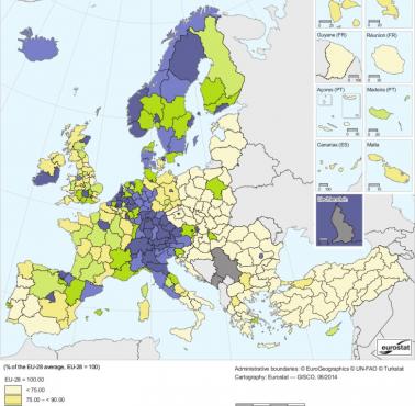 Siła nabywcza mieszkańców Europy, 2011
