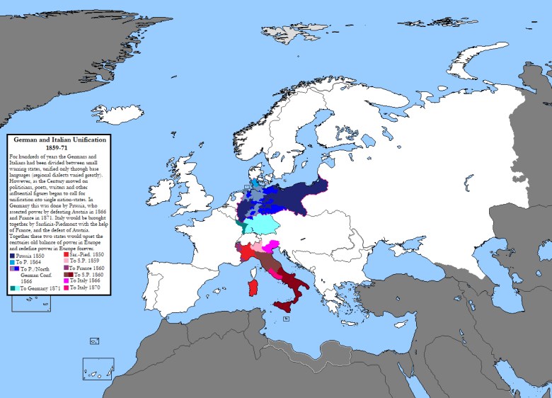 Podporządkowanie państw niemieckich przez Prusy i zjednoczenie Włoch 1859-71