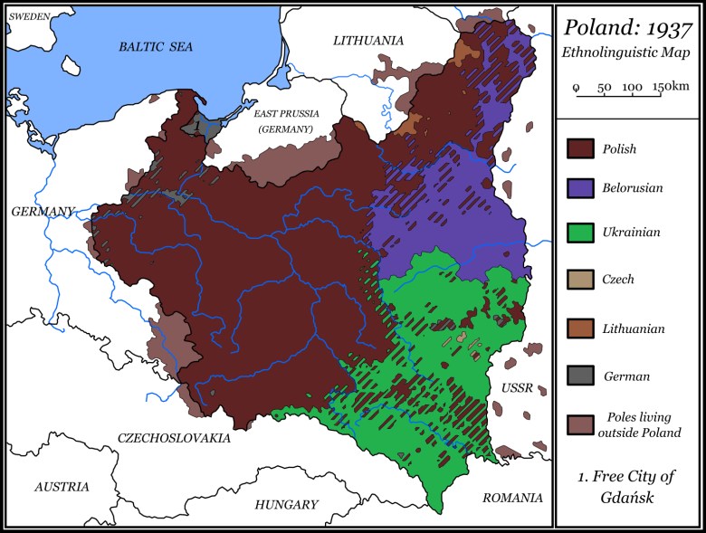 Etnolingwistyczna mapa Polski 1937