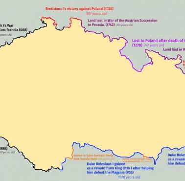 Jak kształtowały się czeskie granice? (historia czeskich granic)