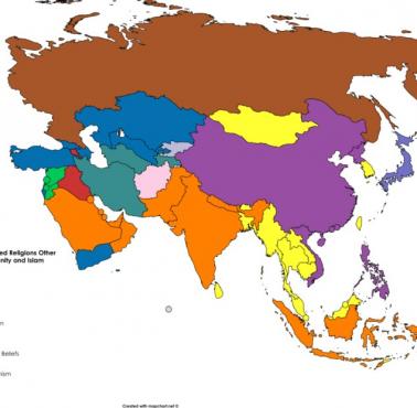 Najpopularniejsze religie w Azji z wyjątkiem chrześcijaństwa lub islamu