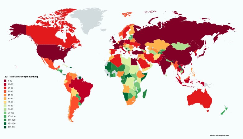 Ranking siły militarnej, 2017