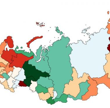 Wzrost liczby ludności w Rosji w latach 2010-2018