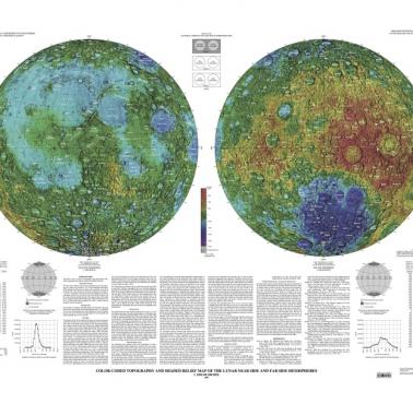 Mapa topograficzna Księżyca (USGS)