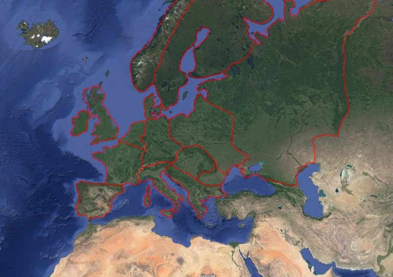 Europa podzielona naturalnymi granicami obronnymi