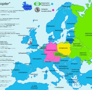 Etymologia słowa "helikopter" w Europie