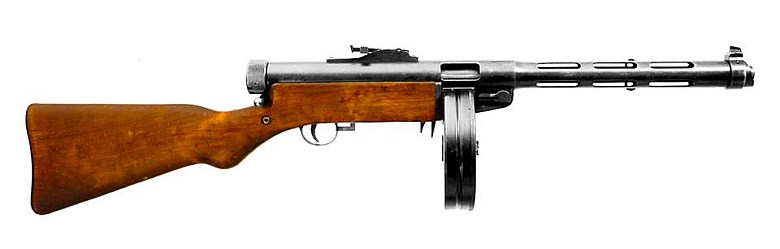 Fiński pistolet maszynowy Suomi kalibru 9 mm. Pierwowzór słynnej pepeszy