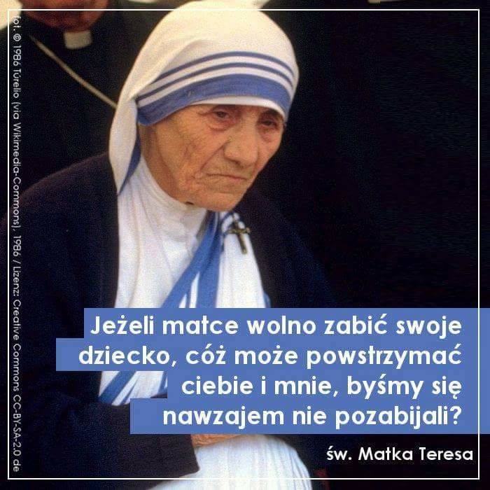 Matka Teresa o aborcji