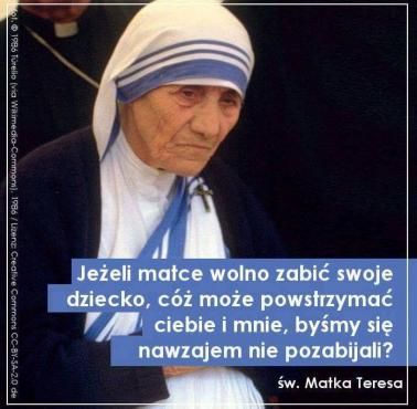 Matka Teresa o aborcji