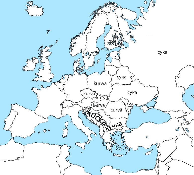 Słowo ku*wa w Europie Środkowej i Wschodniej