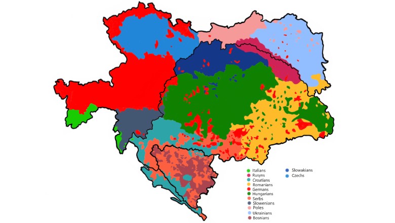 Mapa etniczna Austro-Węgier