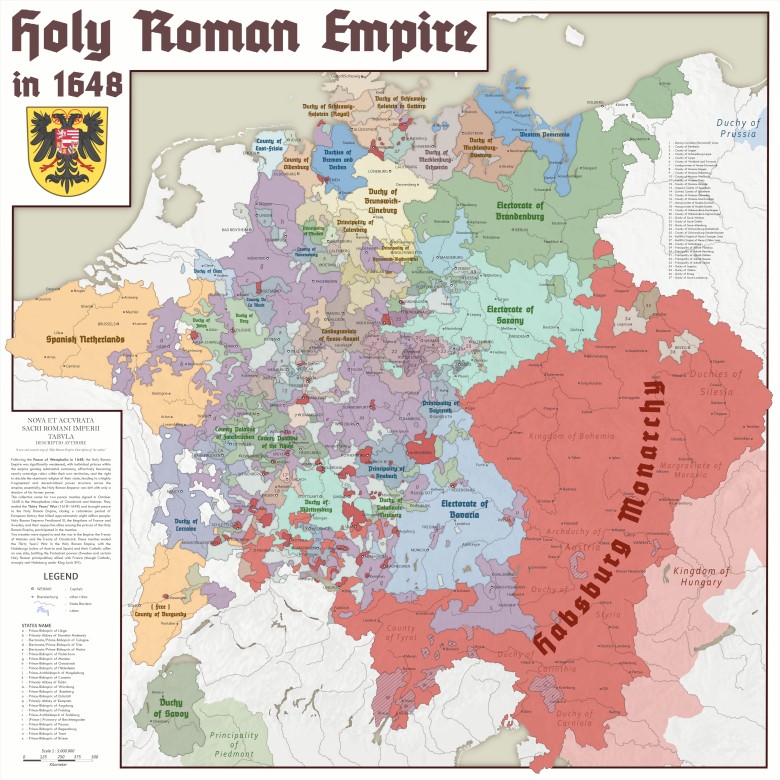 Święte Cesarstwo Rzymskie w 1648 podczas pokoju westfalskiego