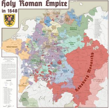 Święte Cesarstwo Rzymskie w 1648 podczas pokoju westfalskiego