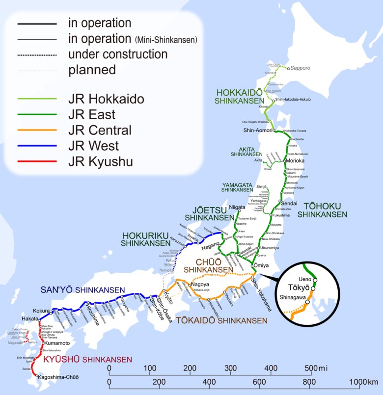 Japoński system kolei dużych prędkości Shinkansen