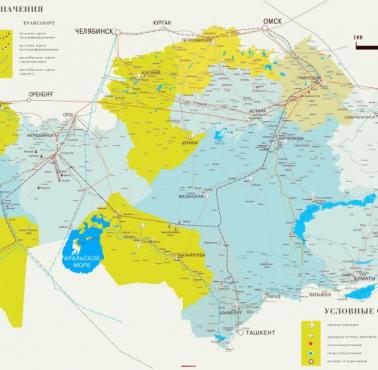 Mapa drogowa Kazachstanu w języku rosyjskim