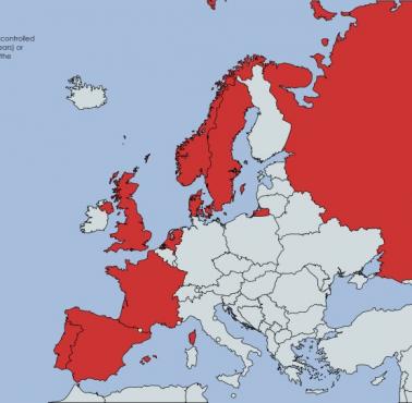 Kraje europejskie, które kontrolowały (przez co najmniej 50 lat) lub kontrolują część obu Ameryk