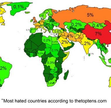 Najbardziej znienawidzone kraje