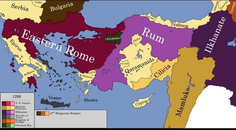 Mapa Imperium Osmańskiego, 1299 rok