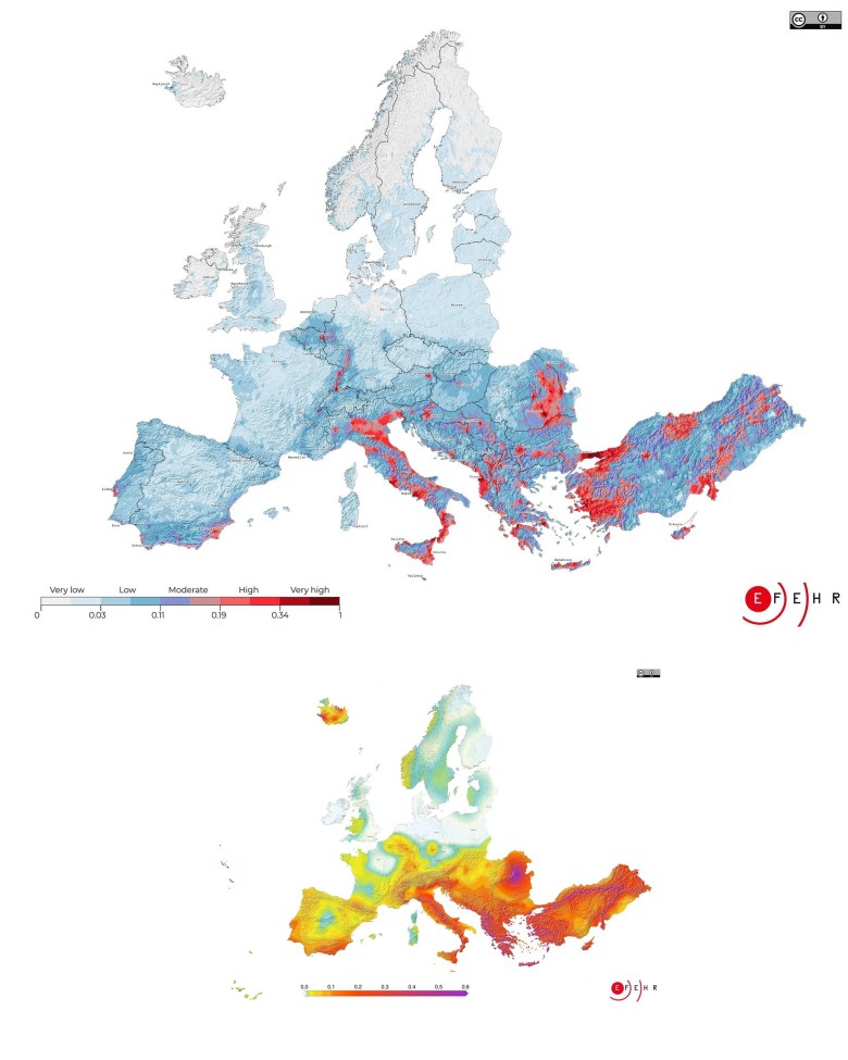 Ryzyko wystąpienia trzęsienia ziemi w Europie