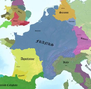Europa Zachodnia w 742 roku