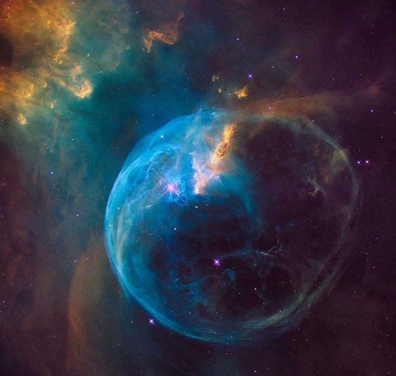 Zdjęcie mgławicy Bańka lub Bąbel wykonane przez Kosmiczny Teleskop Hubble’a