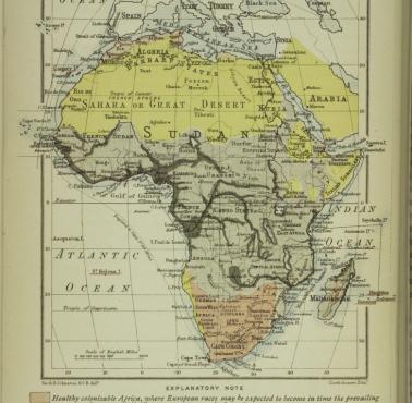 Możliwość kolonizacji Afryki w 1899 roku opracowane przez Sir Harry'ego Johnstona