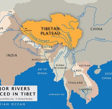 Rzeki, które swoje źródła mają w Tybecie